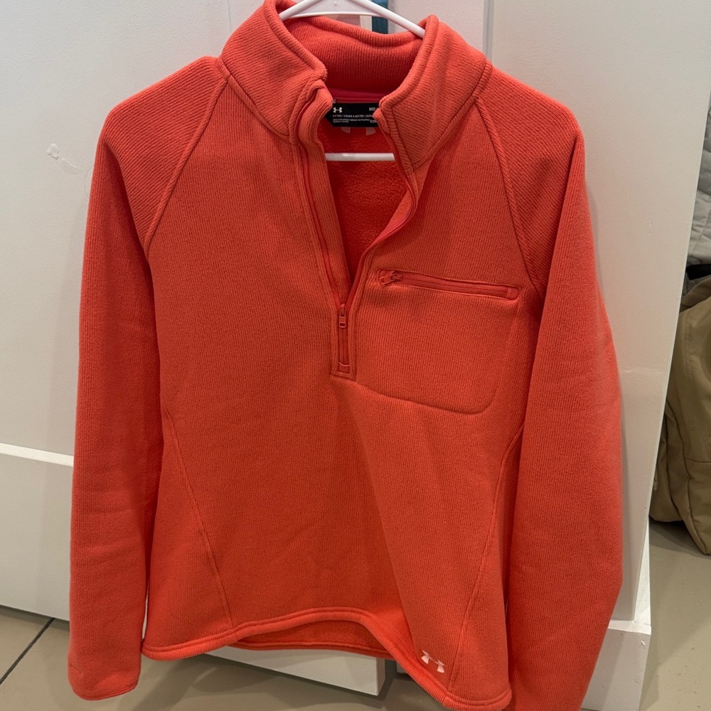 Under Armour Women’s Bright Orange Zip-Up Sweater